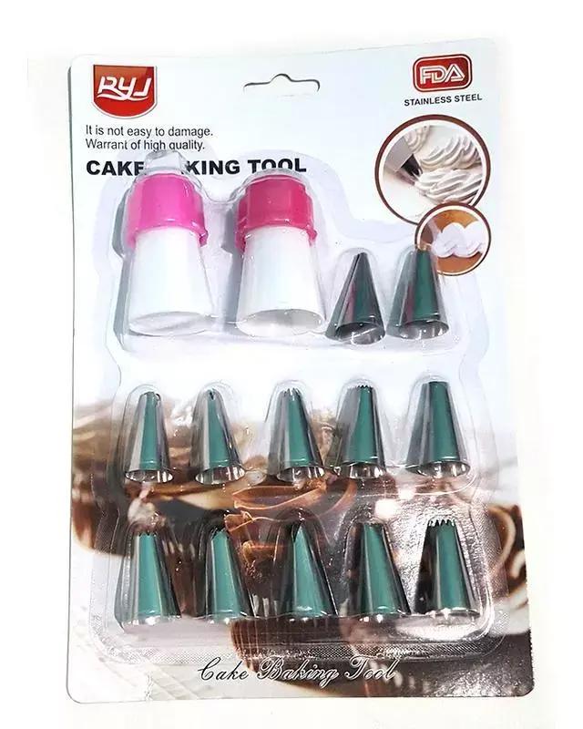 Cake Icing Nozzle set with couplers.